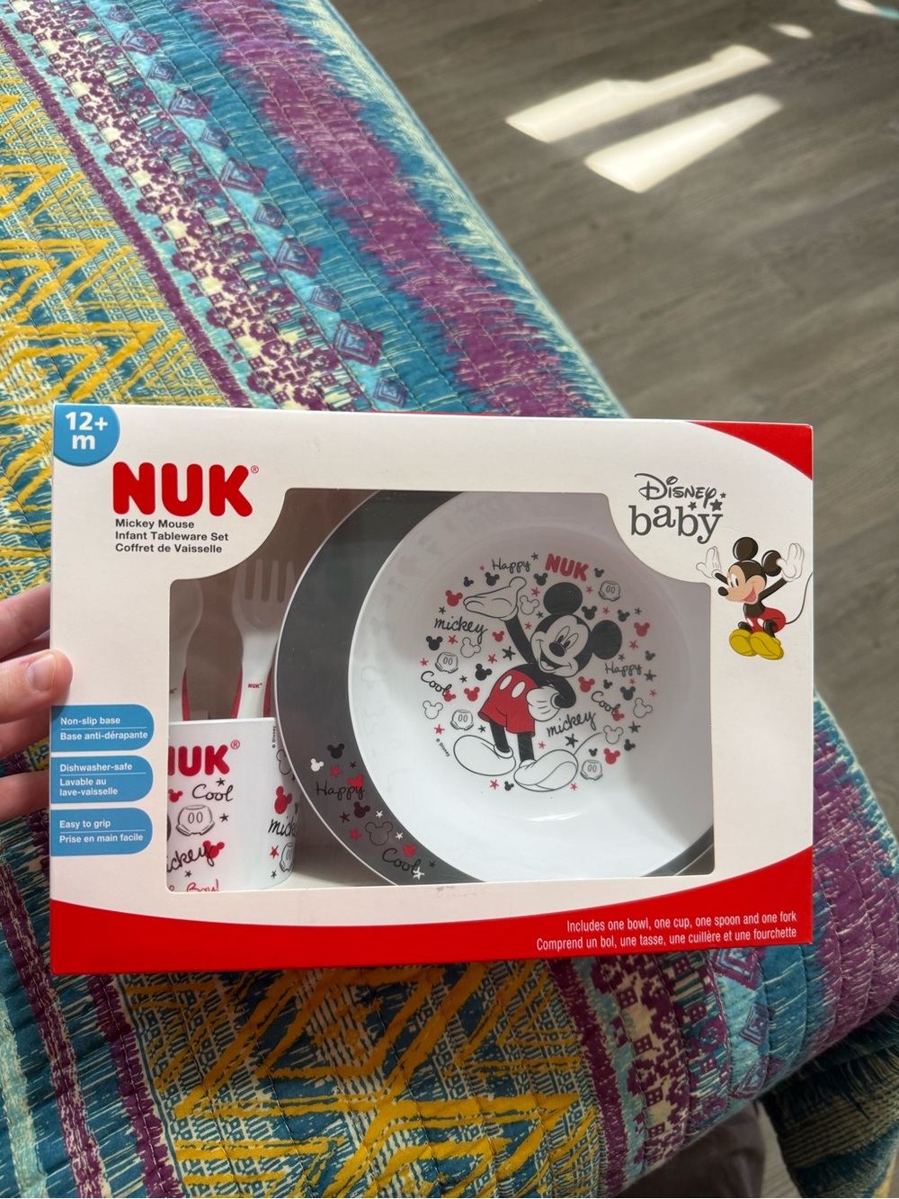 New Disney Baby Nuk Mickey Mouse Dinnerware Set 12+ Month Dishwasher Safe